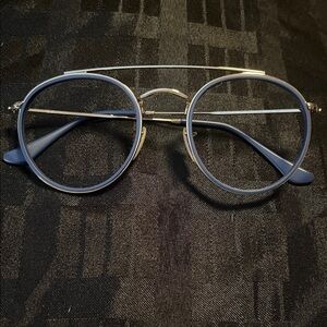 Ray-Ban Blue and Silver Round Glasses